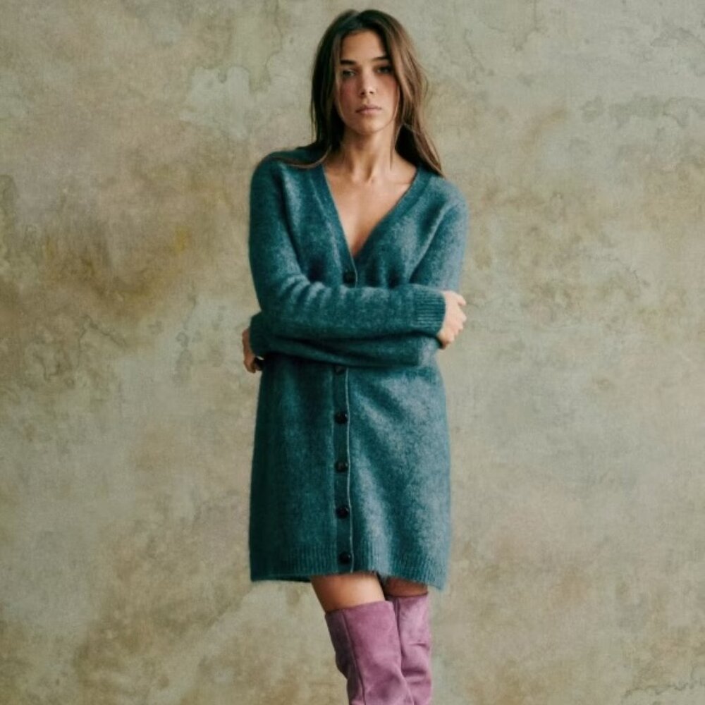 Sezane Junie Dress In Sage